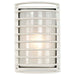 Bulk Head Nuvo 60-532 1 Light - 10 in. - Rectangle Cage Bulk Head - Die Cast Bulk Head - Semi Gloss White Finish Nuvo