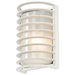 Bulk Head Nuvo 60-532 1 Light - 10 in. - Rectangle Cage Bulk Head - Die Cast Bulk Head - Semi Gloss White Finish Nuvo