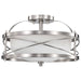 Semi Flush Nuvo 60-5331 Ginger - 2 Light - Semi-Flush with Etched Opal Glass - Brushed Nickel Finish Nuvo