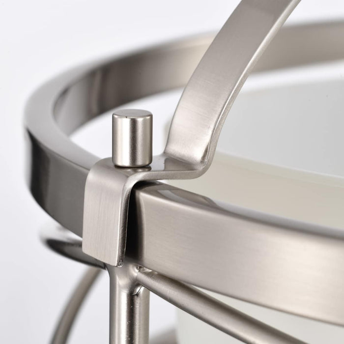 Semi Flush Nuvo 60-5331 Ginger - 2 Light - Semi-Flush with Etched Opal Glass - Brushed Nickel Finish Nuvo