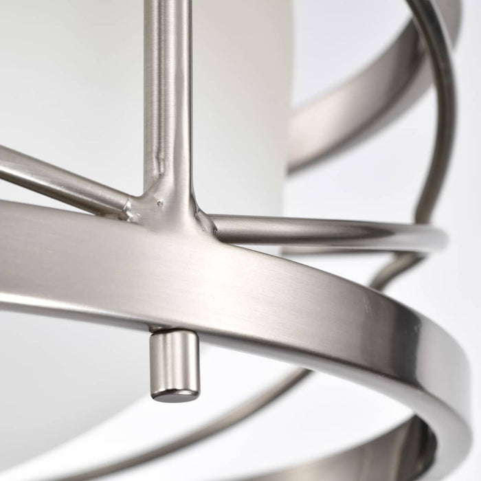 Semi Flush Nuvo 60-5331 Ginger - 2 Light - Semi-Flush with Etched Opal Glass - Brushed Nickel Finish Nuvo