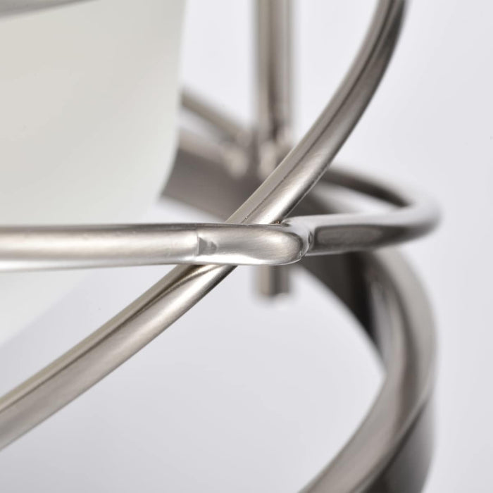 Semi Flush Nuvo 60-5331 Ginger - 2 Light - Semi-Flush with Etched Opal Glass - Brushed Nickel Finish Nuvo
