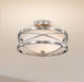 Semi Flush Nuvo 60-5331 Ginger - 2 Light - Semi-Flush with Etched Opal Glass - Brushed Nickel Finish Nuvo