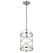 Mini Pendant Nuvo 60-5332 Ginger - 1 Light - Mini Pendant with Etched Opal Glass - Brushed Nickel Finish Nuvo