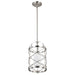 Mini Pendant Nuvo 60-5332 Ginger - 1 Light - Mini Pendant with Etched Opal Glass - Brushed Nickel Finish Nuvo