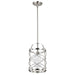 Mini Pendant Nuvo 60-5332 Ginger - 1 Light - Mini Pendant with Etched Opal Glass - Brushed Nickel Finish Nuvo