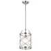 Mini Pendant Nuvo 60-5332 Ginger - 1 Light - Mini Pendant with Etched Opal Glass - Brushed Nickel Finish Nuvo