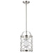 Mini Pendant Nuvo 60-5332 Ginger - 1 Light - Mini Pendant with Etched Opal Glass - Brushed Nickel Finish Nuvo