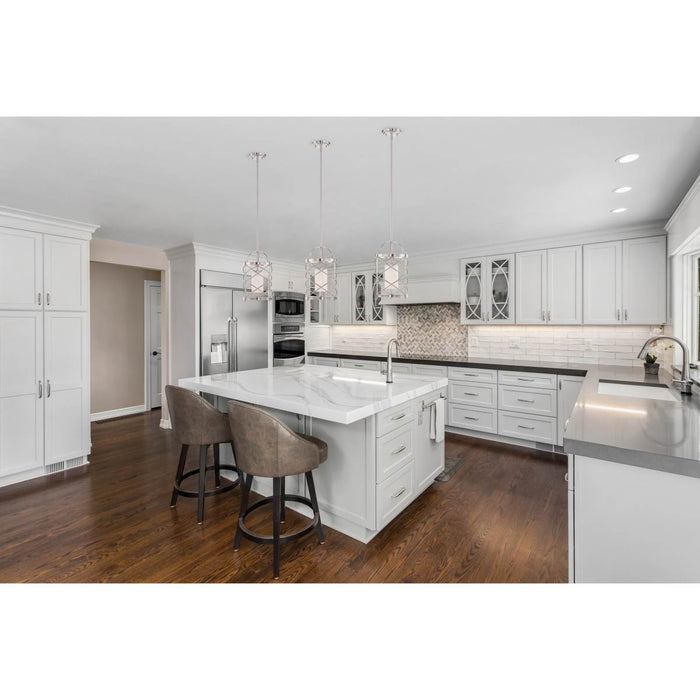Mini Pendant Nuvo 60-5332 Ginger - 1 Light - Mini Pendant with Etched Opal Glass - Brushed Nickel Finish Nuvo