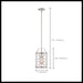 Mini Pendant Nuvo 60-5332 Ginger - 1 Light - Mini Pendant with Etched Opal Glass - Brushed Nickel Finish Nuvo