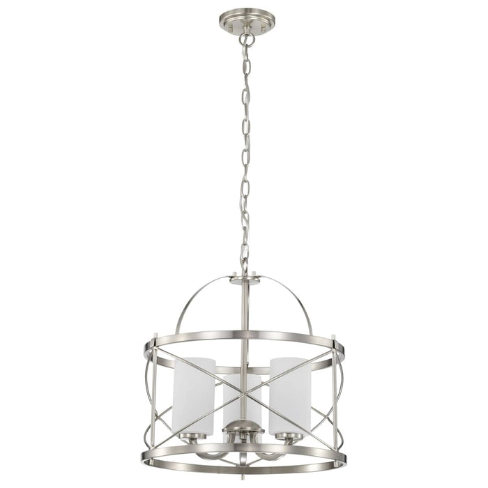 Pendant Nuvo 60-5333 Ginger - 3 Light - Pendant with Etched Opal Glass - Brushed Nickel Finish Nuvo