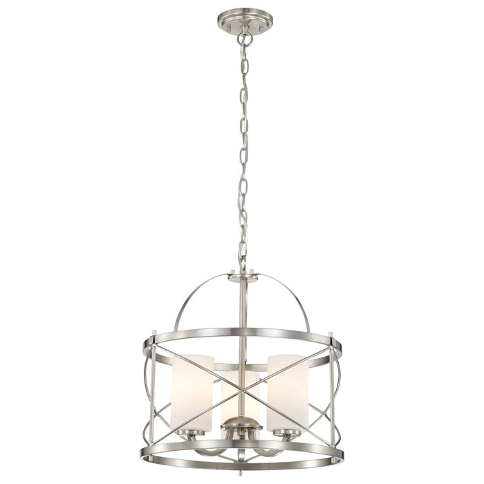 Pendant Nuvo 60-5333 Ginger - 3 Light - Pendant with Etched Opal Glass - Brushed Nickel Finish Nuvo