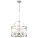 Pendant Nuvo 60-5333 Ginger - 3 Light - Pendant with Etched Opal Glass - Brushed Nickel Finish Nuvo