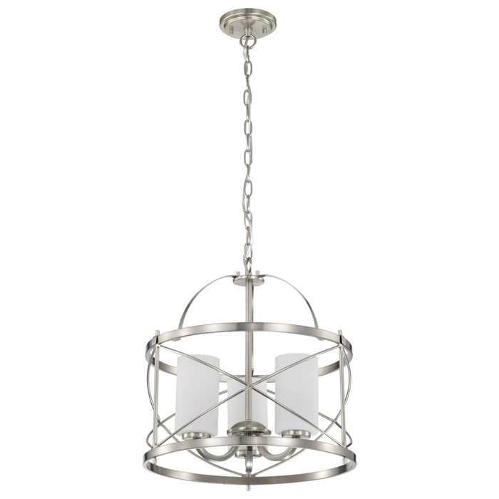 Pendant Nuvo 60-5333 Ginger - 3 Light - Pendant with Etched Opal Glass - Brushed Nickel Finish Nuvo
