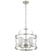 Pendant Nuvo 60-5333 Ginger - 3 Light - Pendant with Etched Opal Glass - Brushed Nickel Finish Nuvo