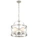 Pendant Nuvo 60-5333 Ginger - 3 Light - Pendant with Etched Opal Glass - Brushed Nickel Finish Nuvo