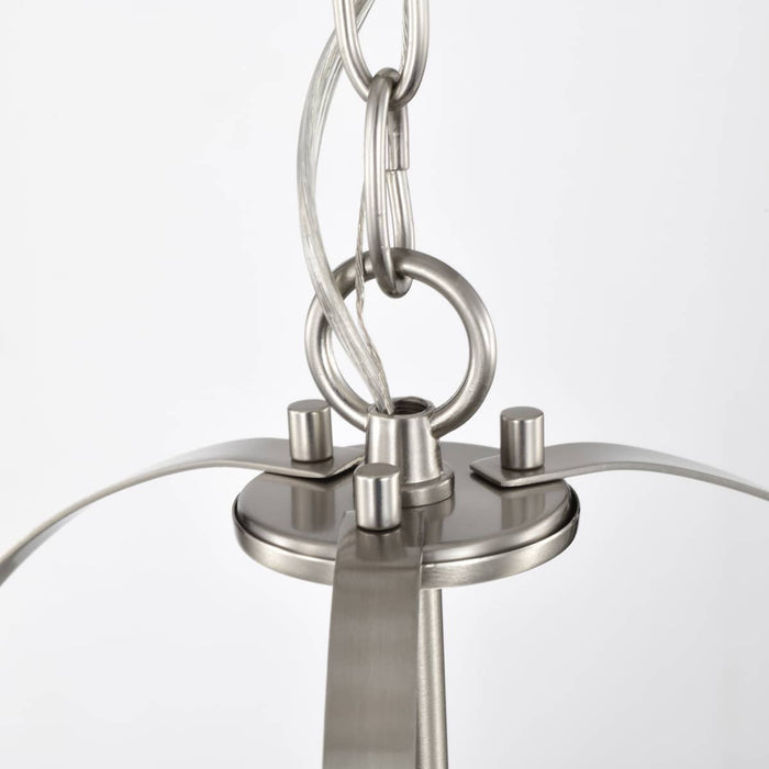 Pendant Nuvo 60-5333 Ginger - 3 Light - Pendant with Etched Opal Glass - Brushed Nickel Finish Nuvo