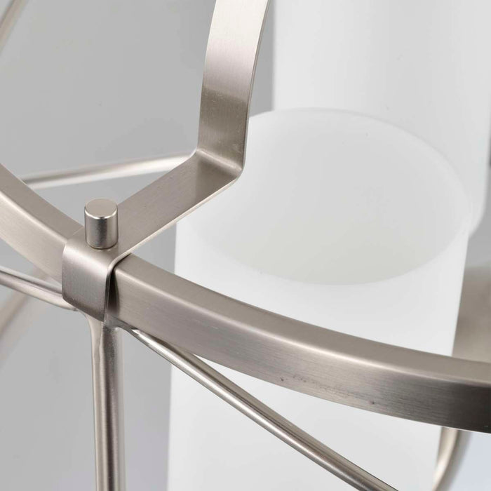 Pendant Nuvo 60-5333 Ginger - 3 Light - Pendant with Etched Opal Glass - Brushed Nickel Finish Nuvo