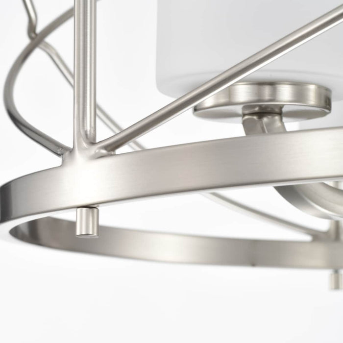Pendant Nuvo 60-5333 Ginger - 3 Light - Pendant with Etched Opal Glass - Brushed Nickel Finish Nuvo