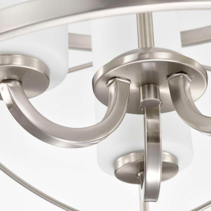 Pendant Nuvo 60-5333 Ginger - 3 Light - Pendant with Etched Opal Glass - Brushed Nickel Finish Nuvo