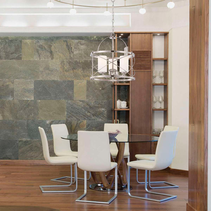 Pendant Nuvo 60-5333 Ginger - 3 Light - Pendant with Etched Opal Glass - Brushed Nickel Finish Nuvo