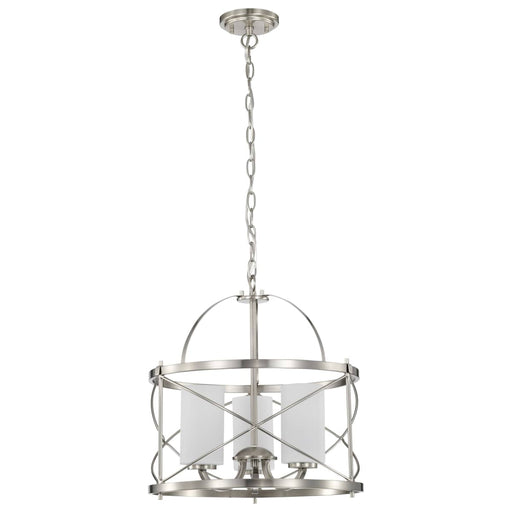 Pendant Nuvo 60-5333 Ginger - 3 Light - Pendant with Etched Opal Glass - Brushed Nickel Finish Nuvo