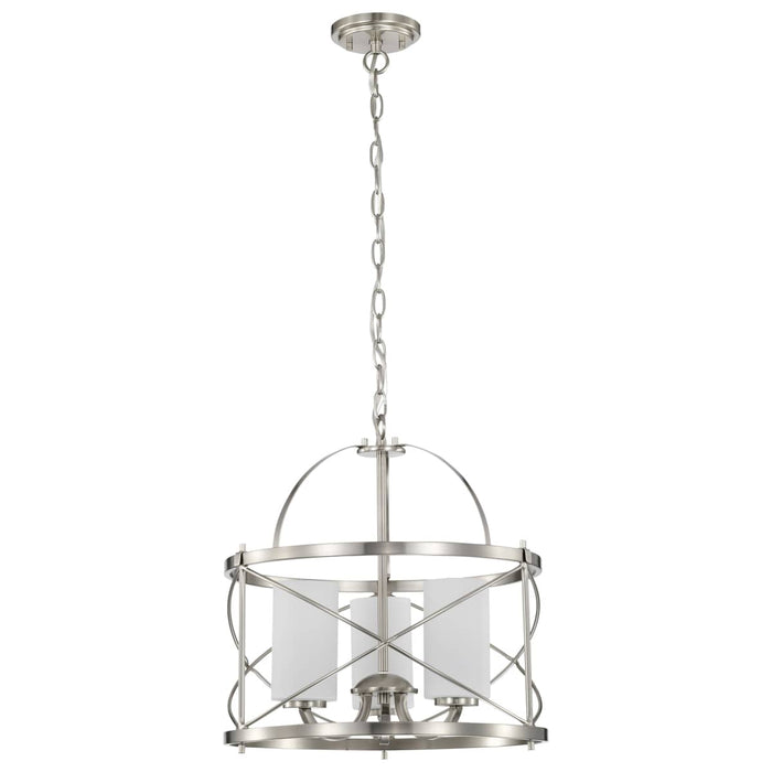 Pendant Nuvo 60-5333 Ginger - 3 Light - Pendant with Etched Opal Glass - Brushed Nickel Finish Nuvo