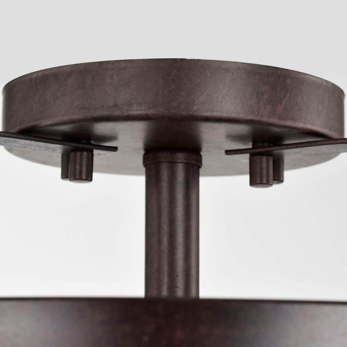 Semi Flush Nuvo 60-5335 Ginger - 2 Light - Semi-Flush with Etched Opal Glass - Old Bronze Finish Nuvo