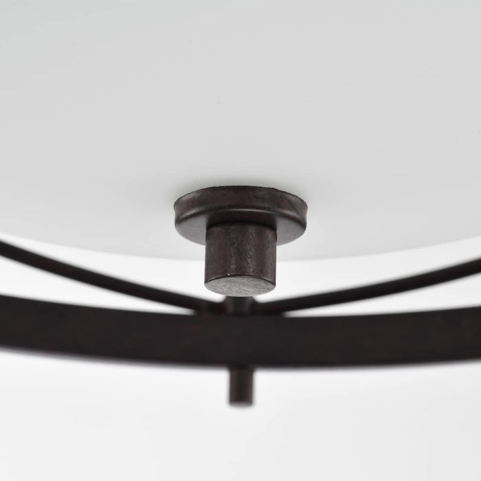 Semi Flush Nuvo 60-5335 Ginger - 2 Light - Semi-Flush with Etched Opal Glass - Old Bronze Finish Nuvo
