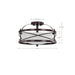 Semi Flush Nuvo 60-5335 Ginger - 2 Light - Semi-Flush with Etched Opal Glass - Old Bronze Finish Nuvo