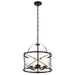 Pendant Nuvo 60-5337 Ginger - 3 Light - Pendant with Etched Opal Glass - Old Bronze Finish Nuvo
