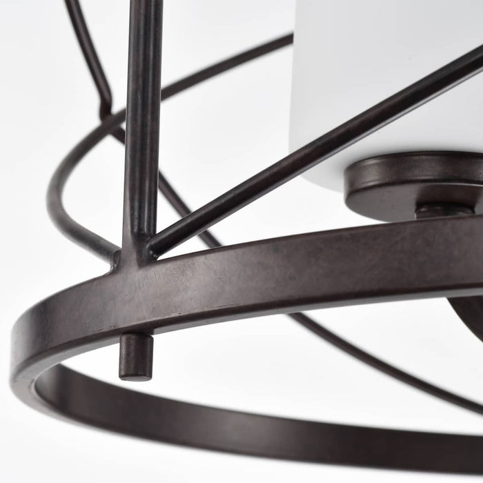 Pendant Nuvo 60-5337 Ginger - 3 Light - Pendant with Etched Opal Glass - Old Bronze Finish Nuvo