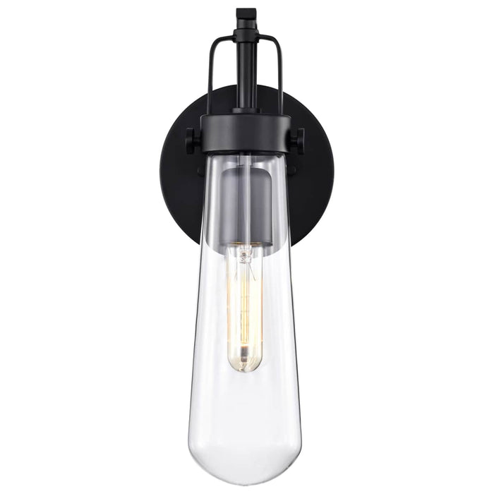 Sconce Nuvo 60-5361 Beaker - 1 Light - Wall Sconce with Clear Glass - Lamp Included - Aged Bronze Finish Nuvo