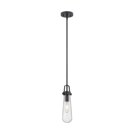 Mini Pendant Nuvo 60-5362 Beaker - 1 Light - Mini Pendant with Clear Glass - Lamp Included - Aged Bronze Finish Nuvo