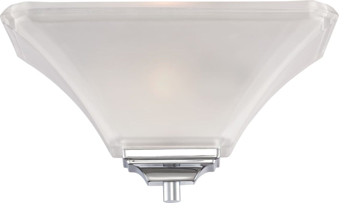 Sconce Nuvo 60-5373 Parker - 1 Light - Wall Sconce - Polished Chrome with Sandstone Etched Glass - Polished Chrome Finish Nuvo
