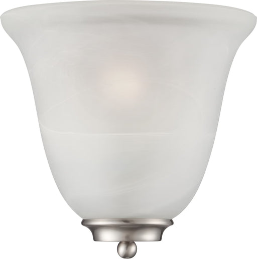 Sconce Nuvo 60-5376 Empire - 1 Light - Wall Sconce - Brushed Nickel with Alabaster Glass Nuvo