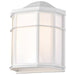 Wall Lantern Nuvo 60-537 1 Light - 10 in. - Cage Lantern Wall Fixture - Die Cast - Linen Acrylic Lens - White Finish Nuvo