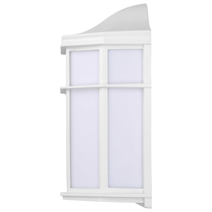 Wall Lantern Nuvo 60-537 1 Light - 10 in. - Cage Lantern Wall Fixture - Die Cast - Linen Acrylic Lens - White Finish Nuvo