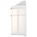 Wall Lantern Nuvo 60-537 1 Light - 10 in. - Cage Lantern Wall Fixture - Die Cast - Linen Acrylic Lens - White Finish Nuvo