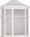 Wall Lantern Nuvo 60-537 1 Light - 10 in. - Cage Lantern Wall Fixture - Die Cast - Linen Acrylic Lens - White Finish Nuvo