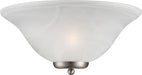 Sconce Nuvo 60-5381 Ballerina - 1 Light - Wall Sconce - Brushed Nickel with Alabaster Glass Nuvo