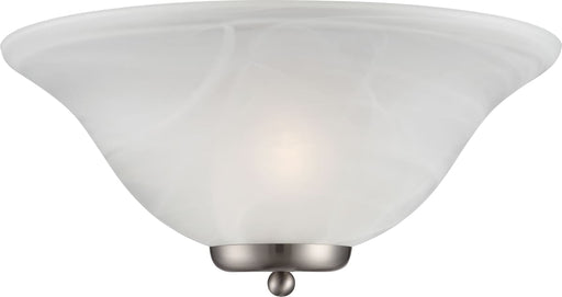 Sconce Nuvo 60-5381 Ballerina - 1 Light - Wall Sconce - Brushed Nickel with Alabaster Glass Nuvo