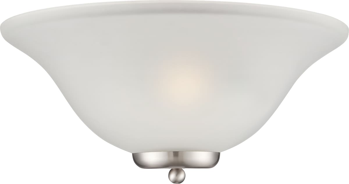 Sconce Nuvo 60-5382 Ballerina - 1 Light - Wall Sconce - Brushed Nickel with Frosted Glass Nuvo