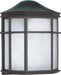 Wall Lantern Nuvo 60-539 1 Light - 10 in. - Cage Lantern Wall Fixture - Die Cast - Linen Acrylic Lens - Textured Black Finish Nuvo