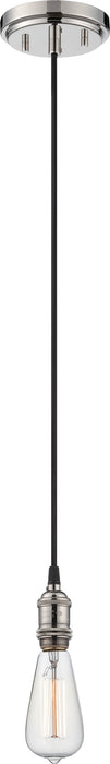 Pendant Nuvo 60-5405 Vintage - 1 Light - Pendant - Vintage Lamp Included - Polished Nickel Finish Nuvo