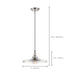 Pendant Nuvo 60-5406 Vintage - 1 Light - Pendant with Matching Shade - Vintage Lamp Included - Polished Nickel Finish Nuvo