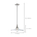 Pendant Nuvo 60-5407 Vintage - 1 Light - Pendant with Clear Glass - Vintage Lamp Included - Polished Nickel Finish Nuvo