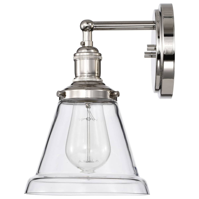 Sconce Nuvo 60-5412 Vintage - 1 Light - Sconce with Clear Glass - Vintage Lamp Included - Polished Nickel Finish Nuvo