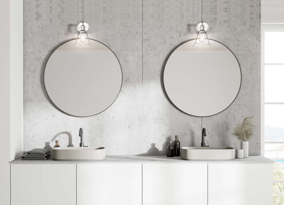 Sconce Nuvo 60-5412 Vintage - 1 Light - Sconce with Clear Glass - Vintage Lamp Included - Polished Nickel Finish Nuvo