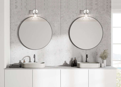 Sconce Nuvo 60-5412 Vintage - 1 Light - Sconce with Clear Glass - Vintage Lamp Included - Polished Nickel Finish Nuvo